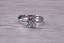 Load image into Gallery viewer, One carat Diamond Solitaire, Certified round Diamond