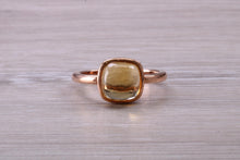 Load image into Gallery viewer, Cabochon cut Citrine set Rose Gold Ring