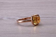 Load image into Gallery viewer, Cabochon cut Citrine set Rose Gold Ring