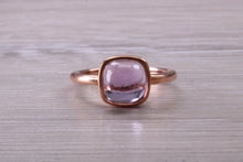 Load image into Gallery viewer, Cabochon cut Amethyst set Rose Gold Ring