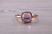 Load image into Gallery viewer, Cabochon cut Amethyst set Rose Gold Ring
