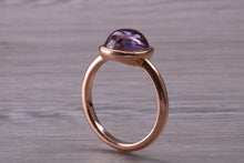 Load image into Gallery viewer, Cabochon cut Amethyst set Rose Gold Ring