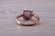Load image into Gallery viewer, Cabochon cut Amethyst set Rose Gold Ring