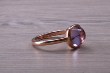 Load image into Gallery viewer, Cabochon cut Amethyst set Rose Gold Ring