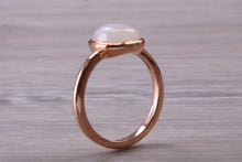 Load image into Gallery viewer, Cabochon cut Moonstone set Rose Gold Ring