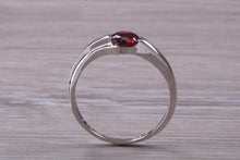 Load image into Gallery viewer, Round cut Rhodolite set White Gold Ring