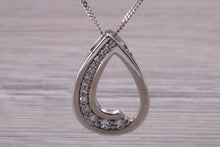 Load image into Gallery viewer, 9ct White Gold White C Z set Earrings and Necklace