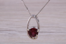 Load image into Gallery viewer, 9ct White Gold Rhodolite set Necklace