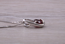 Load image into Gallery viewer, 9ct White Gold Rhodolite set Necklace