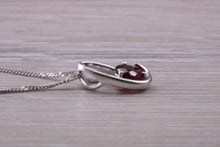 Load image into Gallery viewer, 9ct White Gold Rhodolite set Necklace