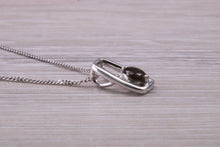 Load image into Gallery viewer, 9ct White Gold real Smokey Topaz necklace