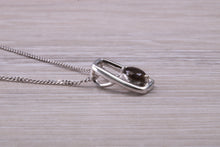 Load image into Gallery viewer, 9ct White Gold real Smokey Topaz necklace