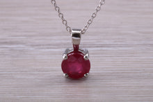 Load image into Gallery viewer, 1.76 carat Ruby set 18ct White Gold Solitaire Necklace