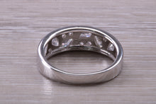Load image into Gallery viewer, Chunky One carat Diamond set Band, Round and Teardrop cut Diamonds