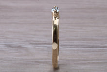 Load image into Gallery viewer, Dainty Marquise cut Light Blue Topaz set Yellow Gold Ring