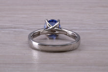 Load image into Gallery viewer, One carat Ceylon Blue Sapphire and Diamond Ring