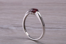 Load image into Gallery viewer, Round cut Rhodolite set White Gold Ring