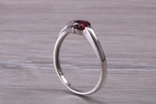 Load image into Gallery viewer, Round cut Rhodolite set White Gold Ring