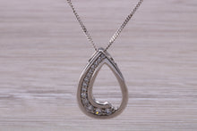 Load image into Gallery viewer, 9ct White Gold White C Z set Earrings and Necklace
