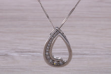 Load image into Gallery viewer, 9ct White Gold White C Z set Earrings and Necklace