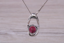 Load image into Gallery viewer, 9ct White Gold Rhodolite set Necklace