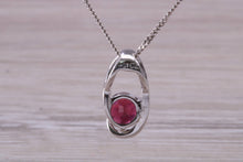 Load image into Gallery viewer, 9ct White Gold Rhodolite set Necklace