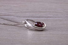 Load image into Gallery viewer, 9ct White Gold Rhodolite set Necklace