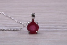 Load image into Gallery viewer, 1.76 carat Ruby set 18ct White Gold Solitaire Necklace