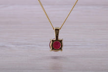 Load image into Gallery viewer, 1.75 carat Ruby Solitaire set 18ct Yellow Gold Necklace