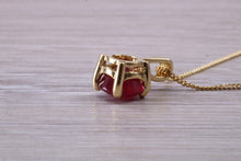 Load image into Gallery viewer, 1.75 carat Ruby Solitaire set 18ct Yellow Gold Necklace