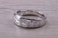 Load image into Gallery viewer, Chunky One carat Diamond set Band, Round and Teardrop cut Diamonds