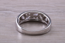 Load image into Gallery viewer, Chunky One carat Diamond set Band, Round and Teardrop cut Diamonds