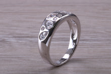 Load image into Gallery viewer, Chunky One carat Diamond set Band, Round and Teardrop cut Diamonds