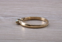 Load image into Gallery viewer, Dainty Marquise cut Light Blue Topaz set Yellow Gold Ring