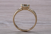 Load image into Gallery viewer, Dainty Marquise cut Light Blue Topaz set Yellow Gold Ring