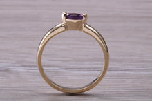 Load image into Gallery viewer, Dainty Marquise cut Amethyst set Yellow Gold Ring