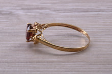 Load image into Gallery viewer, Dainty Garnet and Diamond Gemstone set Gold Ring