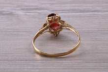 Load image into Gallery viewer, Dainty Garnet and Diamond Gemstone set Gold Ring