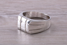 Load image into Gallery viewer, Chunky Diamond set Signet Ring