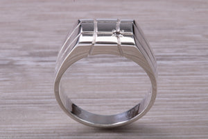 Chunky Diamond set Signet Ring
