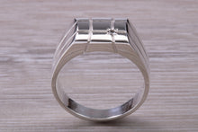 Load image into Gallery viewer, Chunky Diamond set Signet Ring