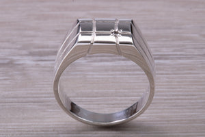 Chunky Diamond set Signet Ring