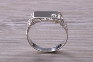 Diamond set Signet Ring