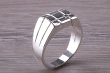Load image into Gallery viewer, Chunky Diamond set Signet Ring