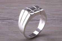 Load image into Gallery viewer, Chunky Diamond set Signet Ring