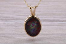 Load image into Gallery viewer, Very Fiery Natural Opal Yellow Gold Necklace