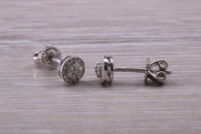 Load image into Gallery viewer, Diamond Cluster set White Gold Stud Earrings