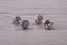 Load image into Gallery viewer, Diamond Cluster set White Gold Stud Earrings