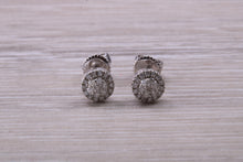 Load image into Gallery viewer, Diamond Cluster set White Gold Stud Earrings