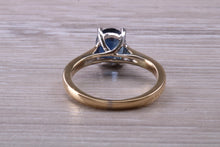 Load image into Gallery viewer, Stunning 1.50 carat Oval cut Royal Blue Sapphire Solitaire